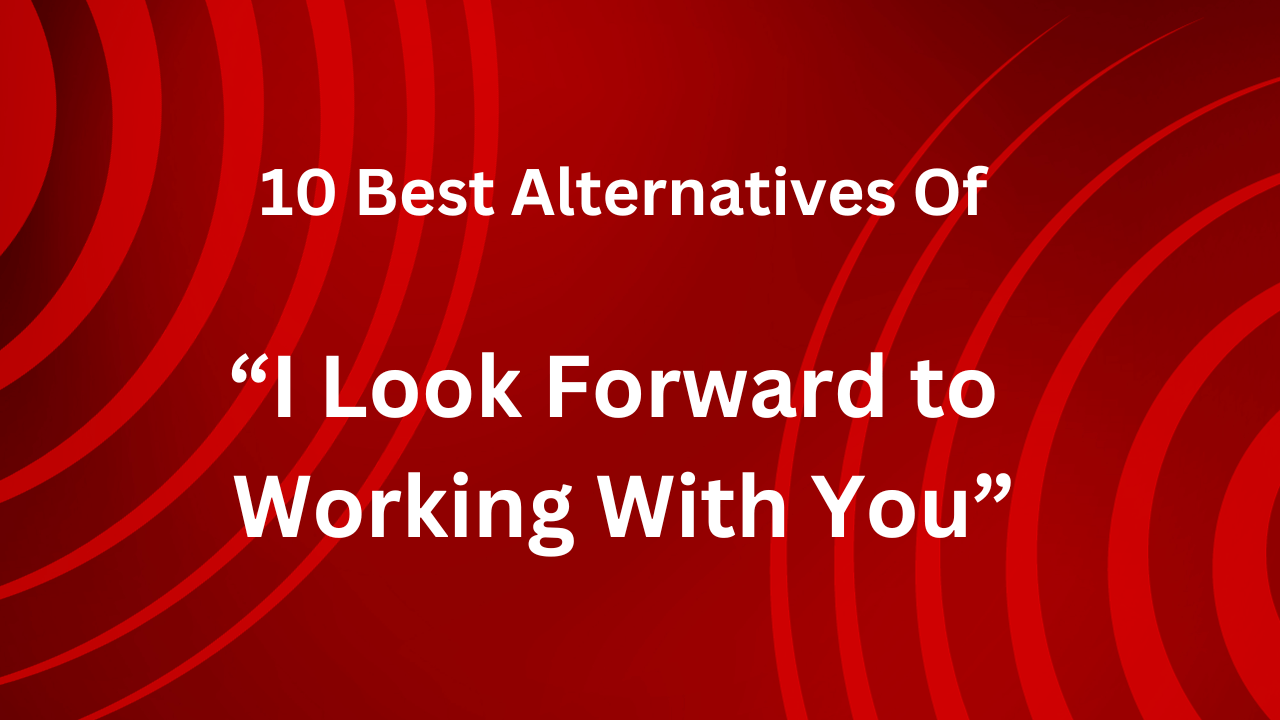 10 Best Alternatives Of “I Look Forward to Working With You”