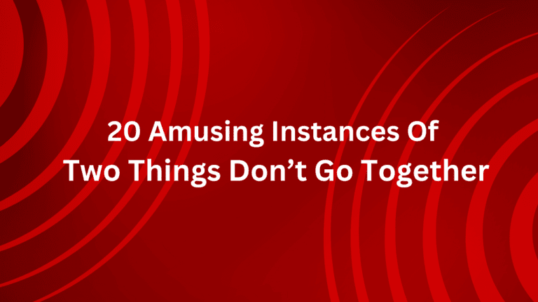 20 Amusing Instances Of Two Things Don’t Go Together