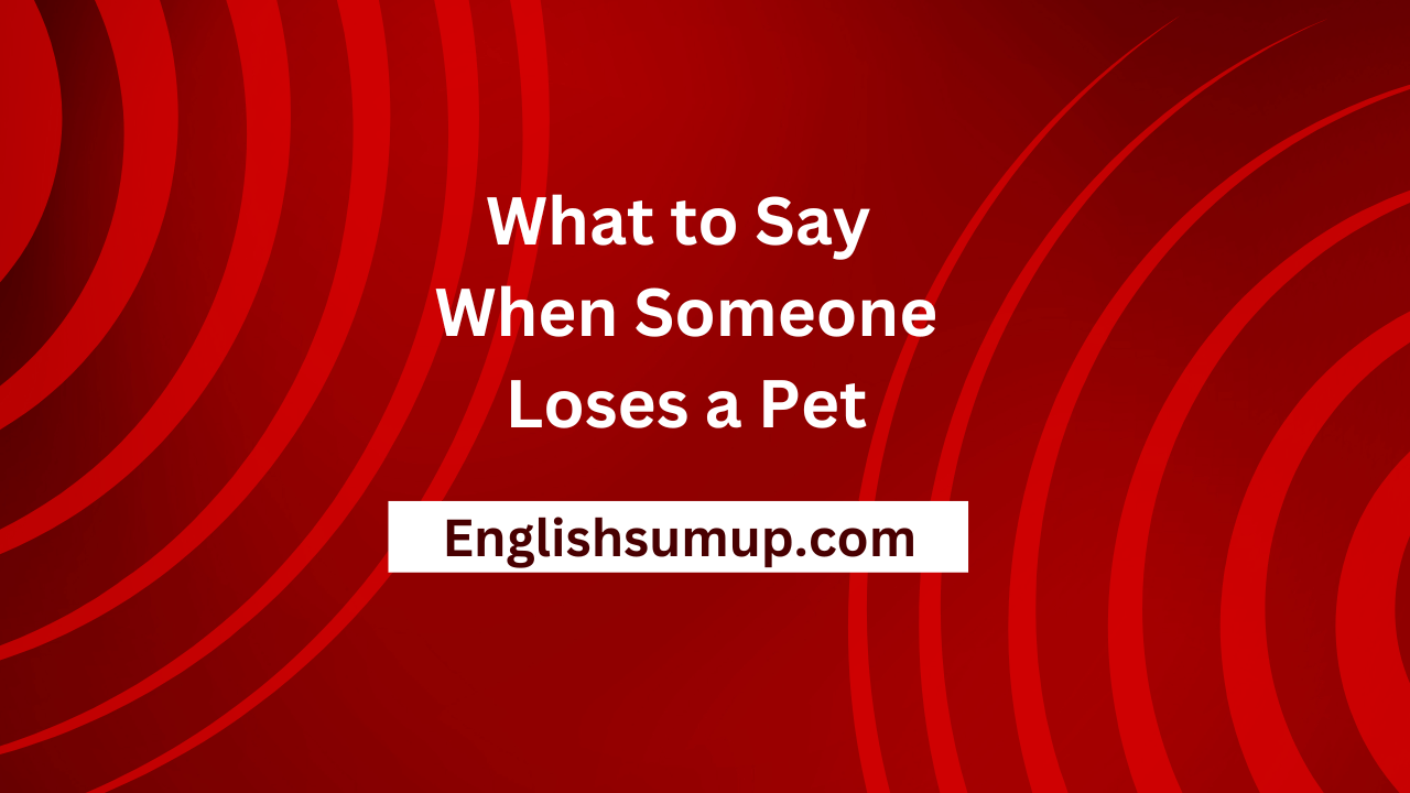 What to Say When Someone Loses a Pet