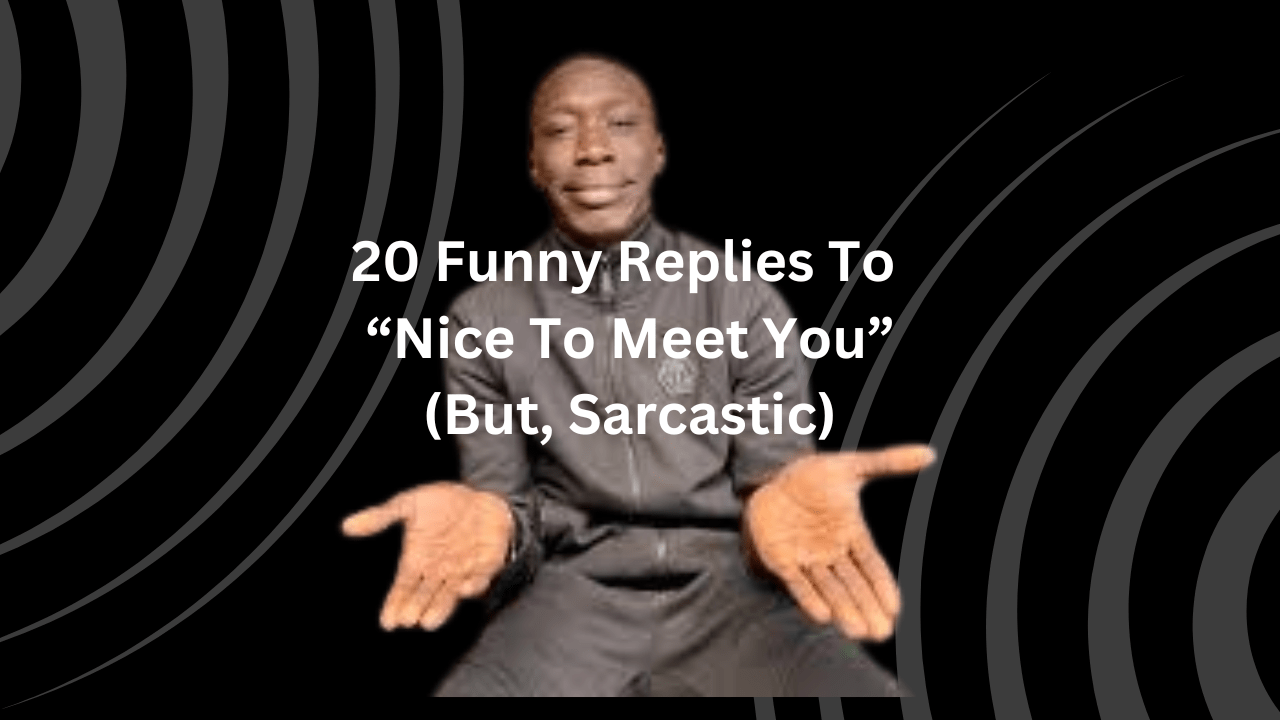 20 Funny Replies To “Nice To Meet You” (But, Sarcastic)