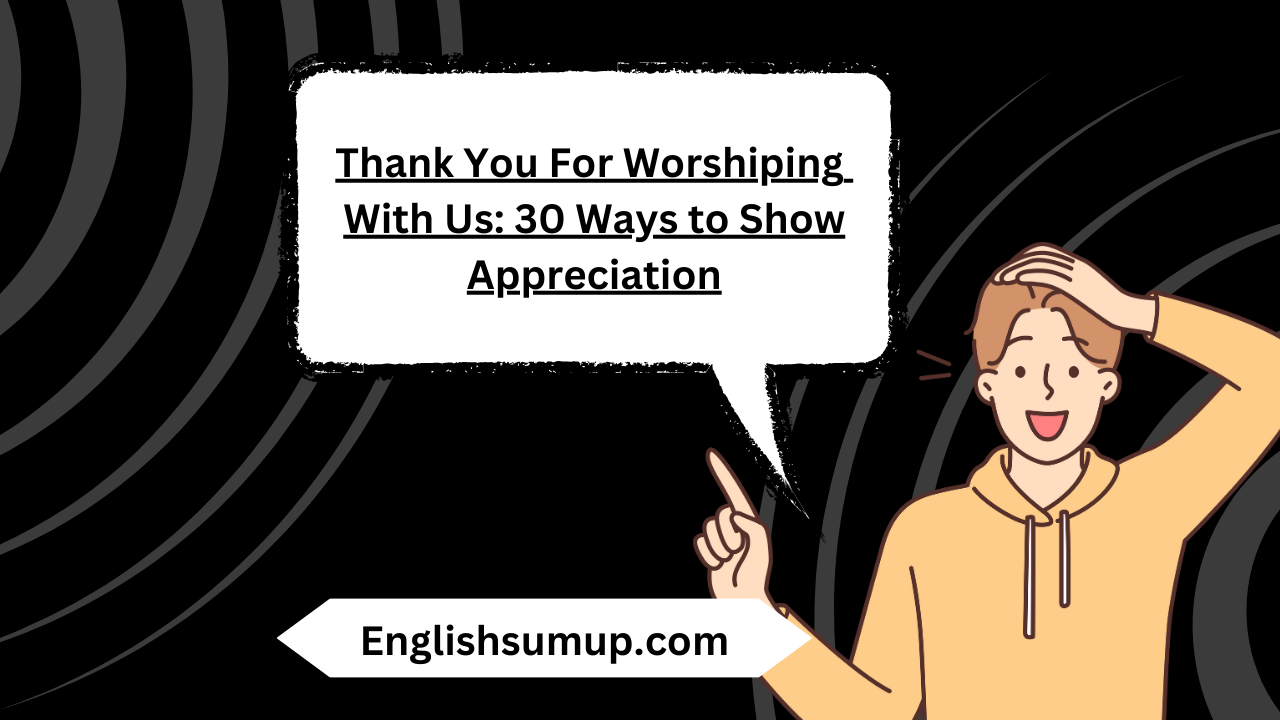 Thank you for worshiping with us