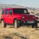 Exploring the Off-Roading Capabilities of a Red Jeep Wrangler